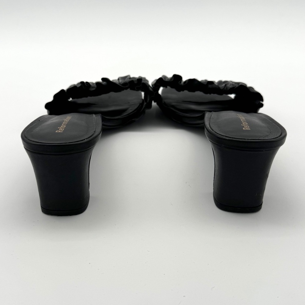 Reformation Black Ruffled Mules - Picture 7 of 10